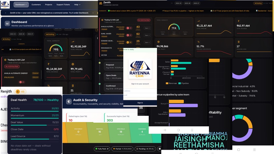 Rayenna Energy custom CRM platform